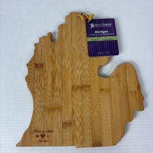 Totally Bamboo Michigan Cutting Board Bamboo Serving Board Engraved